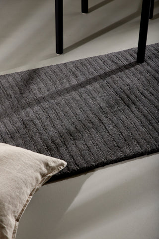 Venture Home Milton Ull/polyester/bomull - 200*70- -Rektangulär-Mörkgrå