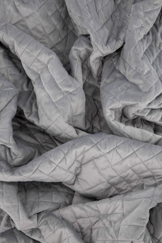 Venture Home Jilly Överkast Polyester/sammet/mikrofiber - Ljusgrå / - 150*80