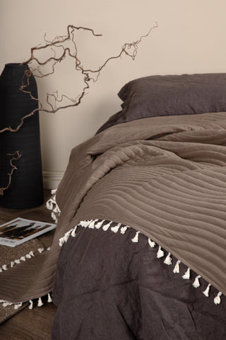 Venture Home Lias Överkast Microfiber - Brun - 260*260