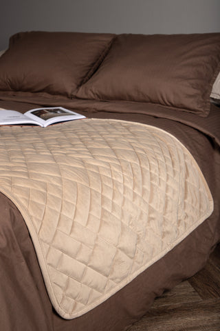 Venture Home Jilly Överkast Polyester/sammet/mikrofiber - Beige / - 260*80
