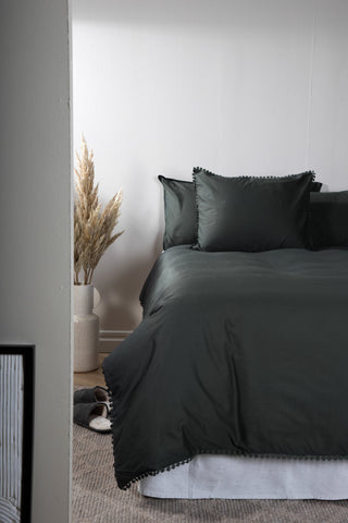 Venture Home Livia Bäddset Bomullssatäng - Antracit / Dekor Samma som total färg - 150*200
