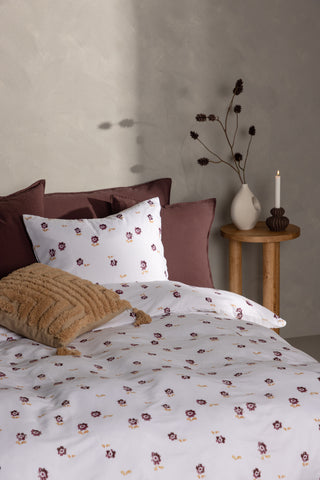 Venture Home Oline Bedset - Vit/Lila 200x150+50x60cm