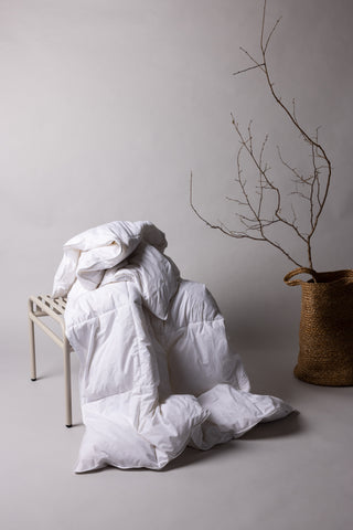 Venture Home Astrid Duvet bomullstyg, fjäder&polyfiberblandningsfyllning 450gsm - Vit / 200x150