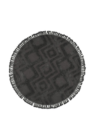 Venture Home Elis 100% jute - 200*200- -Rund-Naturlig mörk