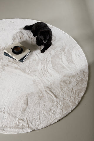 Venture Home Nina Polyester - 200*200- -Rund-Vit