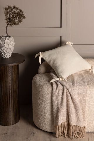 Venture Home Nora Kuddfodral Linne Viskos - Vit 40x40