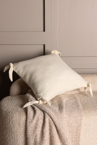 Venture Home Nora Kuddfodral Linne Viskos - Vit 40x40