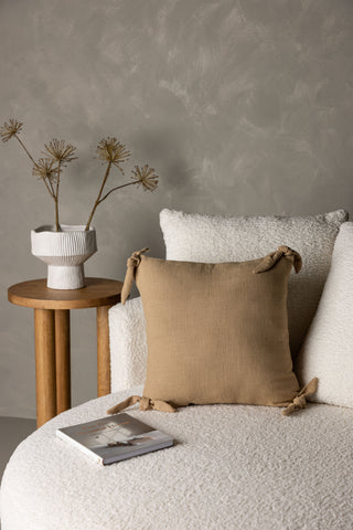 Venture Home Nora Kuddfodral Linne Viskos - Brun 40x40