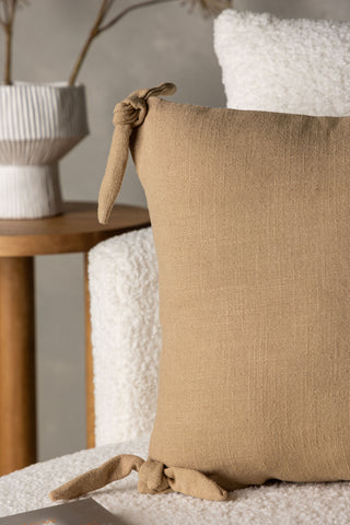 Venture Home Nora Kuddfodral Linne Viskos - Brun 40x40