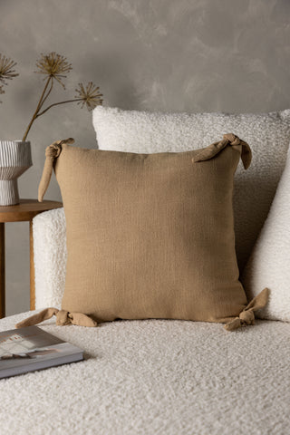 Venture Home Nora Kuddfodral Linne Viskos - Brun 40x40