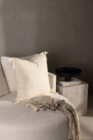 Venture Home Nora Kuddfodral Linne Viskos - Vit 60x60