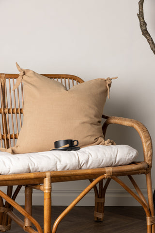 Venture Home Nora Kuddfodral Linne Viskos - Brun 60x60