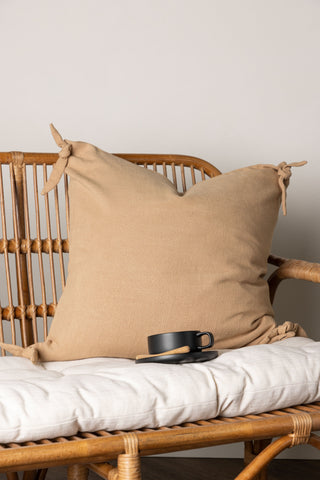 Venture Home Nora Kuddfodral Linne Viskos - Brun 60x60