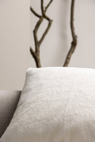 Venture Home Thea Kuddfodral Kaninpäls/Poly Velvet - Vit 50x50