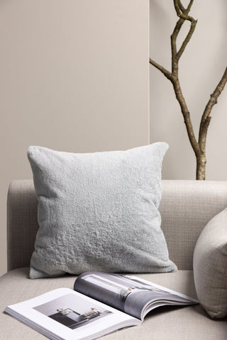 Venture Home Thea Kuddfodral Kaninpäls/Poly Velvet - Grå 50x50