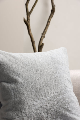 Venture Home Thea Kuddfodral Kaninpäls/Poly Velvet - Grå 50x50