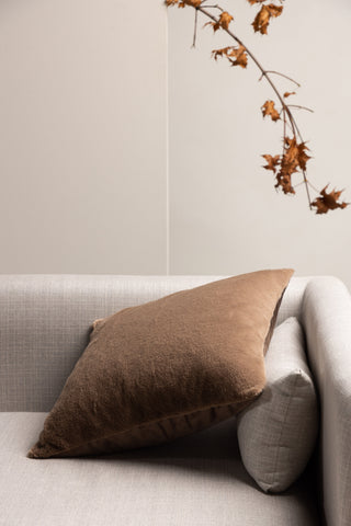 Venture Home Thea Kuddfodral Kaninpäls/Poly Velvet - Brun 50x50