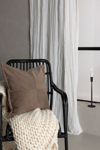 Venture Home Lykke Kuddfodral Polypräglad sammet - Grå 50x50