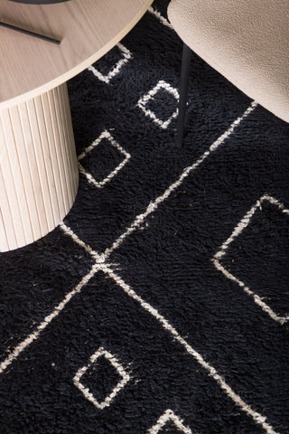 Venture Home David Wool - 350*250- -Rektangulär-Svart/vit