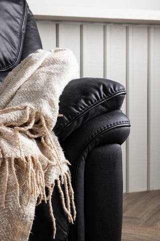 Venture Home Saranda Fåtölj 3-sits soffa - / Svart mikrofiber