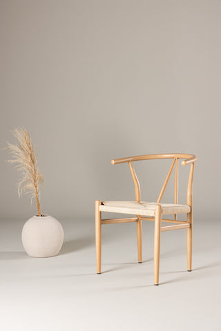 Venture Home Alfons Matstol - Naturligt / Beige rep
