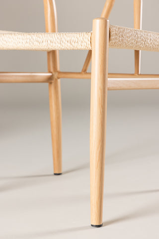 Venture Home Alfons Matstol - Naturligt / Beige rep