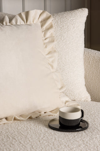 Venture Home Hailey Kuddfodral Poly Velvet - Vit 50x50
