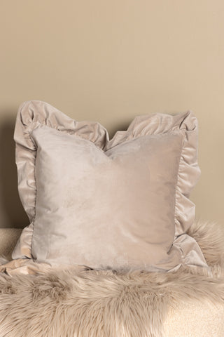 Venture Home Hailey Kuddfodral Poly Velvet - Beige 50x50