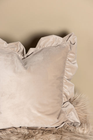 Venture Home Hailey Kuddfodral Poly Velvet - Beige 50x50