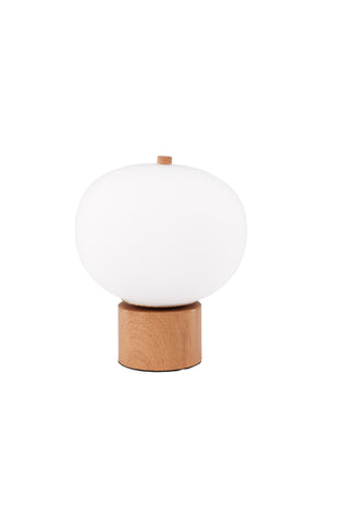 Venture Home Cholet Bordslampa - Natur / Vitt glas