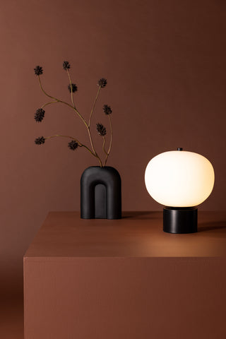 Venture Home Cholet Bordslampa - Svart / Vit glas