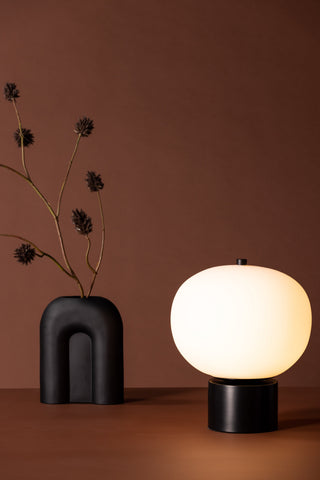 Venture Home Cholet Bordslampa - Svart / Vit glas