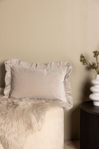 Venture Home Hailey Kuddfodral Poly Velvet - Beige 40x60