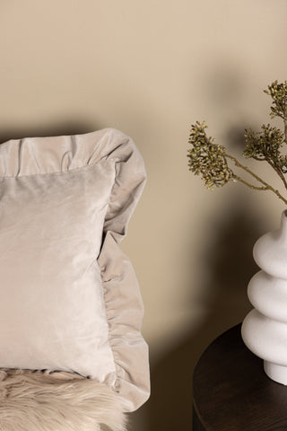 Venture Home Hailey Kuddfodral Poly Velvet - Beige 40x60