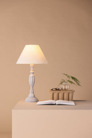 Venture Home Caen Bordslampa - Ljusgrått / Beige tyg