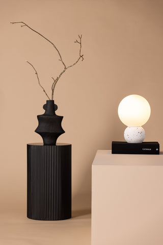 Venture Home Metz Bordslampa - Vit / Vit glas