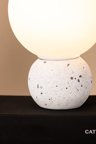 Venture Home Metz Bordslampa - Vit / Vit glas