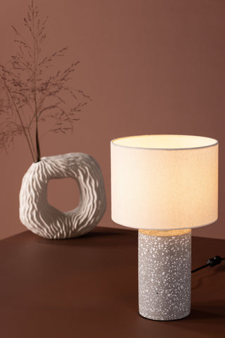 Venture Home Dijon Bordslampa - Grå / Beige Tyg