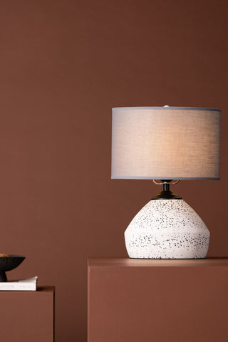 Venture Home Sisteron Bordslampa - Vit / Mörkgrå Tyg