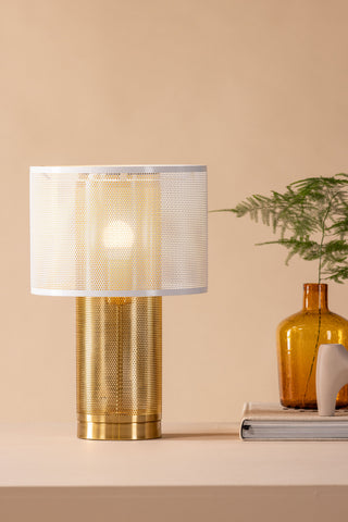 Venture Home Gap Bordslampa - Guld / Vit metall