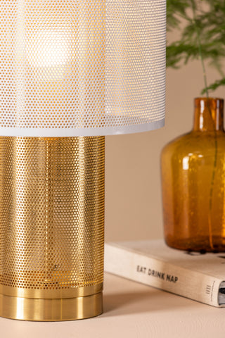 Venture Home Gap Bordslampa - Guld / Vit metall