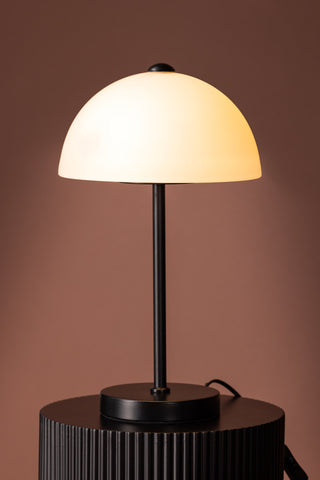 Venture Home Ferrand Bordslampa - Svart / Vit glas