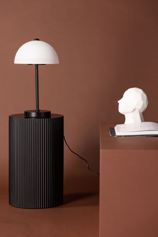 Venture Home Ferrand Bordslampa - Svart / Vit glas