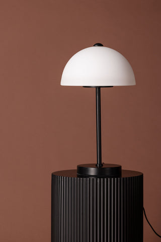 Venture Home Ferrand Bordslampa - Svart / Vit glas