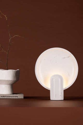 Venture Home Angers Bordslampa - Ljusgrå / Ljusgrå marmor
