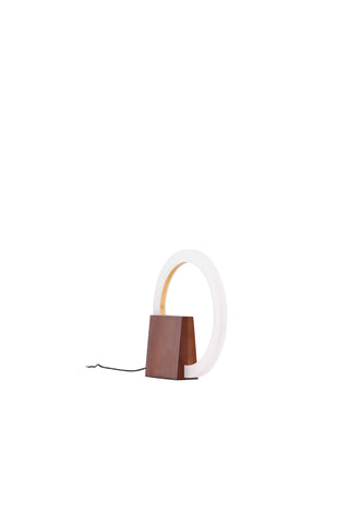 Venture Home Brive Bordslampa - Mörk valnöt/Mocca / Vit akryl