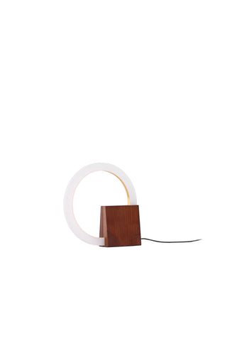 Venture Home Brive Bordslampa - Mörk valnöt/Mocca / Vit akryl