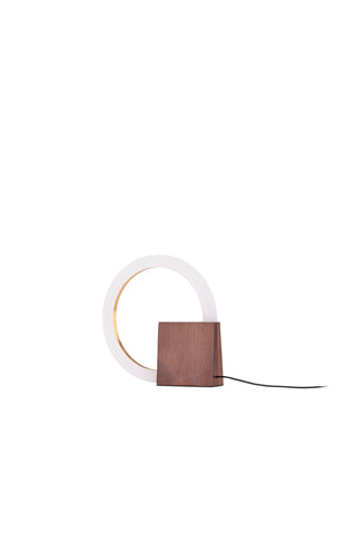 Venture Home Brive Bordslampa - Mörk valnöt/Mocca / Vit akryl