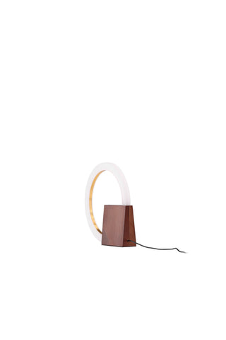 Venture Home Brive Bordslampa - Mörk valnöt/Mocca / Vit akryl