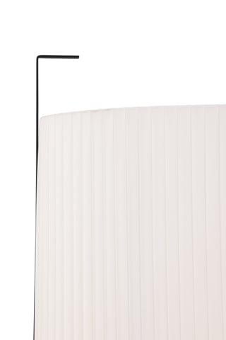 Venture Home Rennes - Stor golvlampa - Svart / Vit tyg